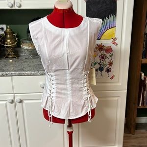 NWT little white top